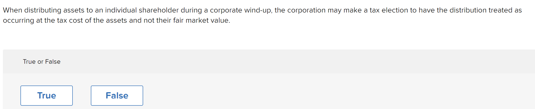 Please help with all three When distributing assets to an individual shareholder