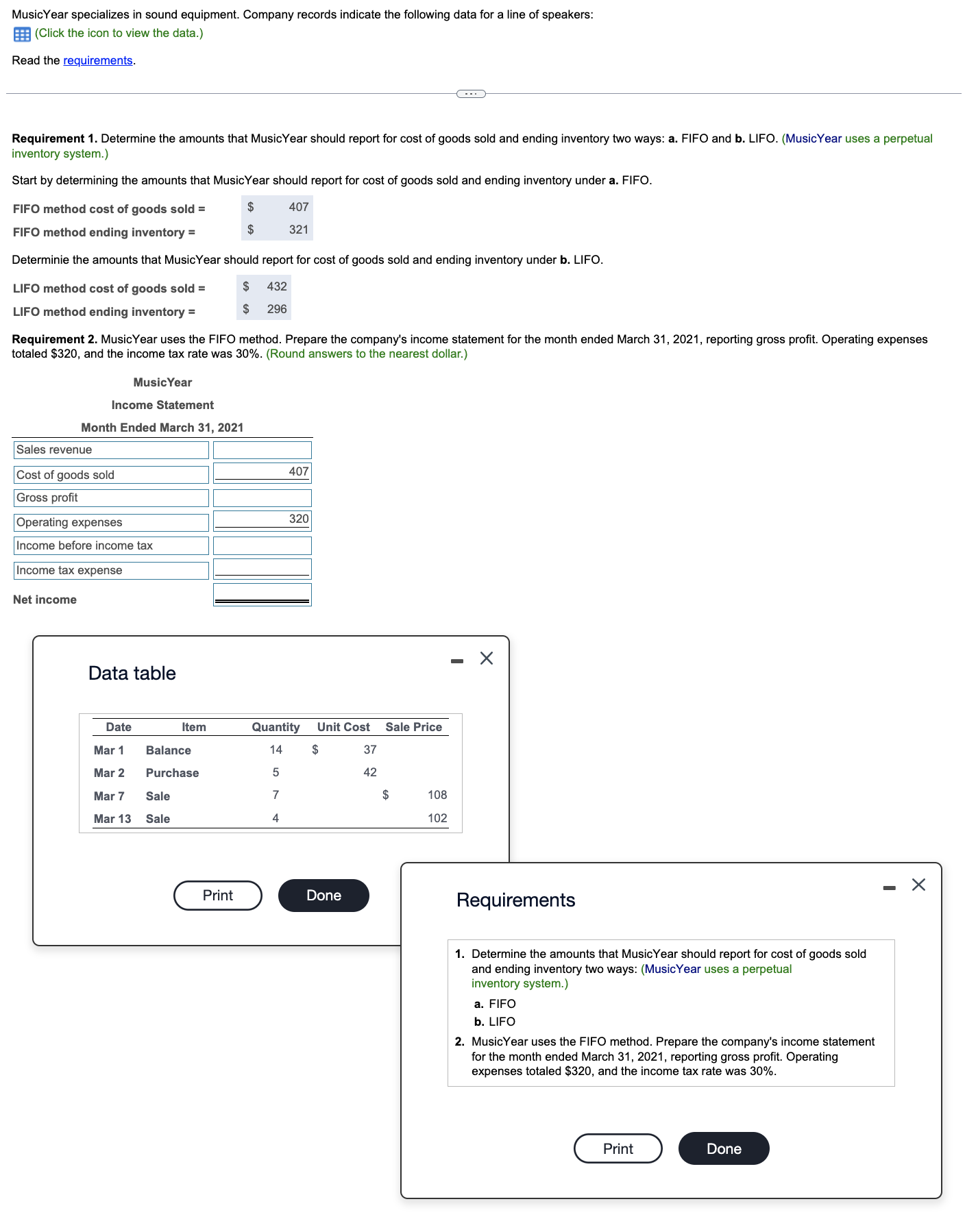  Please help me calculate the missing information in the chart -