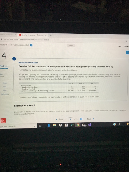  apter 6 Homework Assignment Help Save a 4 0 Required information