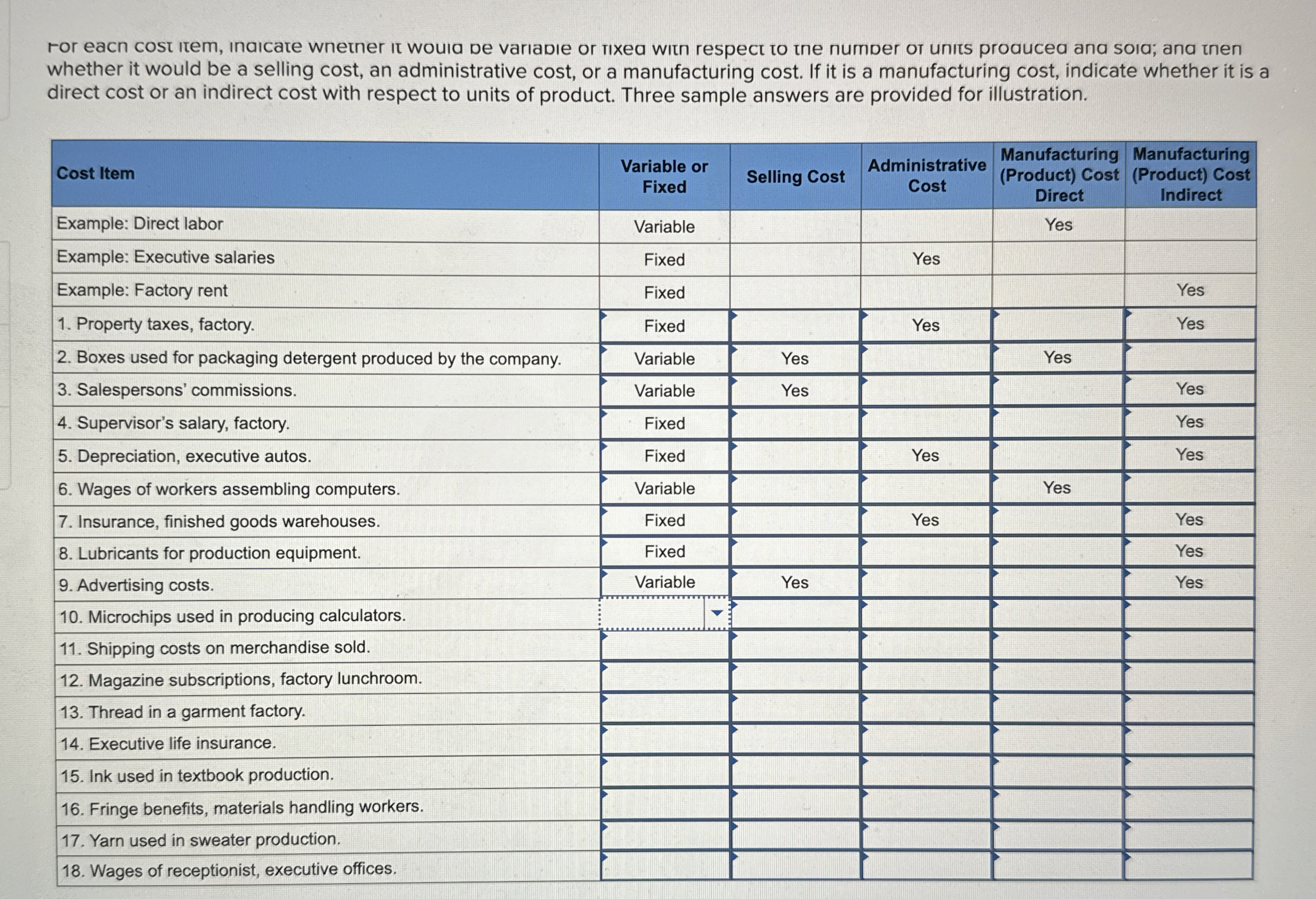  Chapter 1 HW Help Save & Exit Submit 3 Listed below