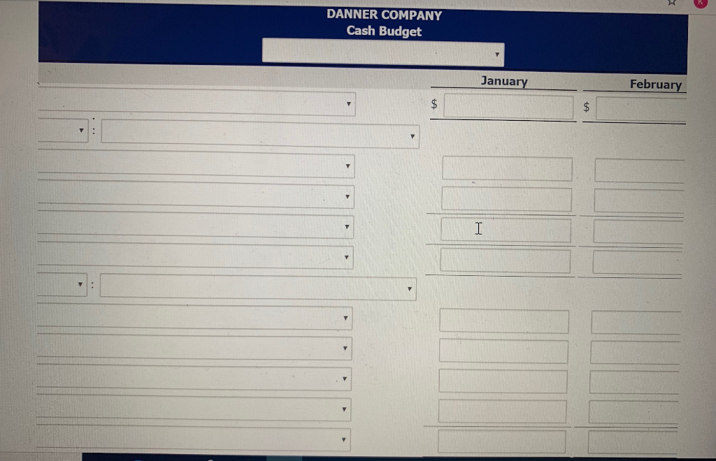 expects to have a cash balance of $45,000 on January 1, 2020.