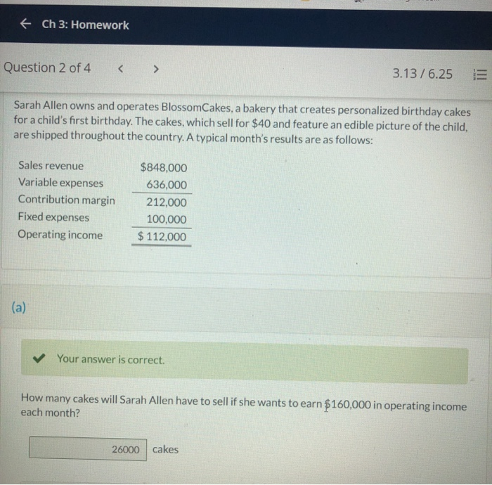 how many cakes will Sarah Allen have to sell if she wants