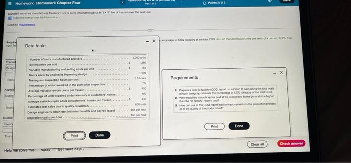 Need req. 1-3 Homework Homework Chapter Four Point 12 Games X1 in