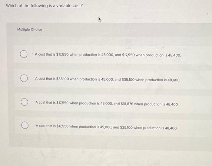 help please 1-5 Which of the following is a variable cost? Multiple