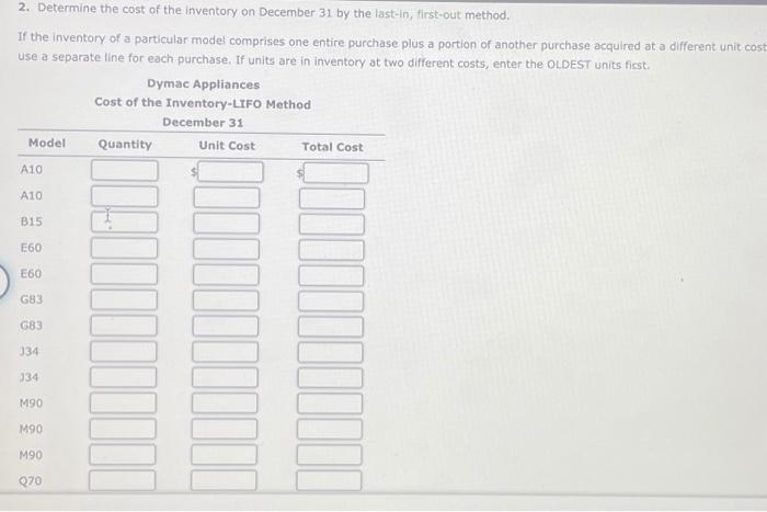 1 , purchases invoice during the next 12 months, and the inventory