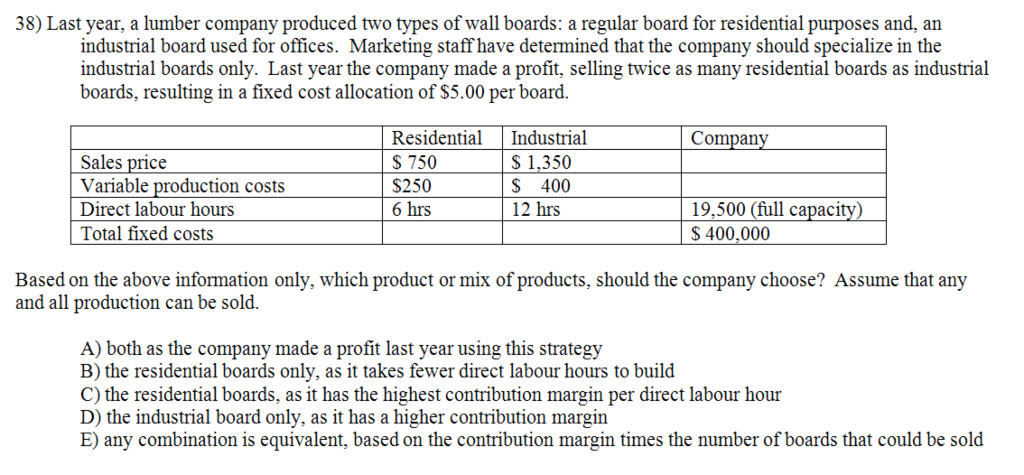 The answer is C) but I don't understand why 38) Last year,
