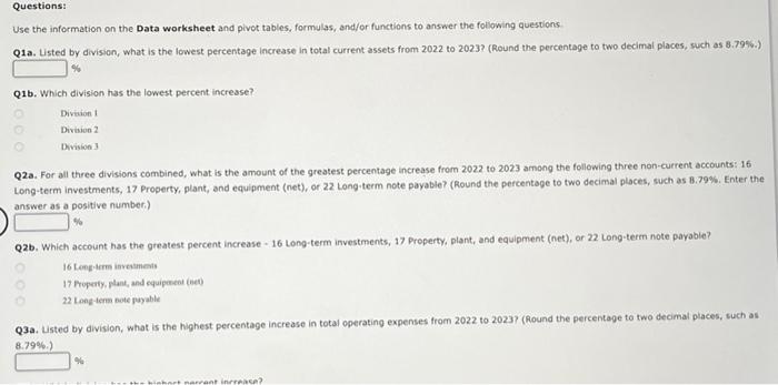 Evaluate a company's performance using horizontal analysis. - Extract information from a