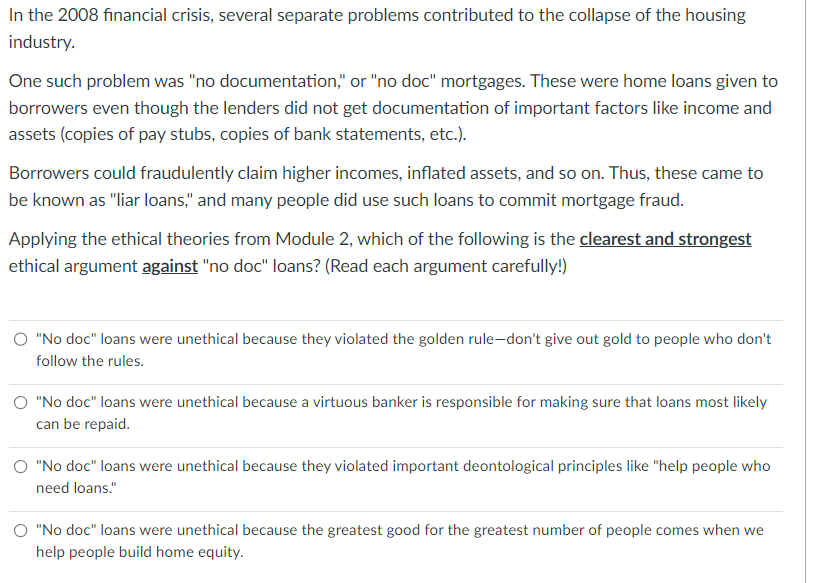 investors and the public from problems such the 2008 financial crisis and