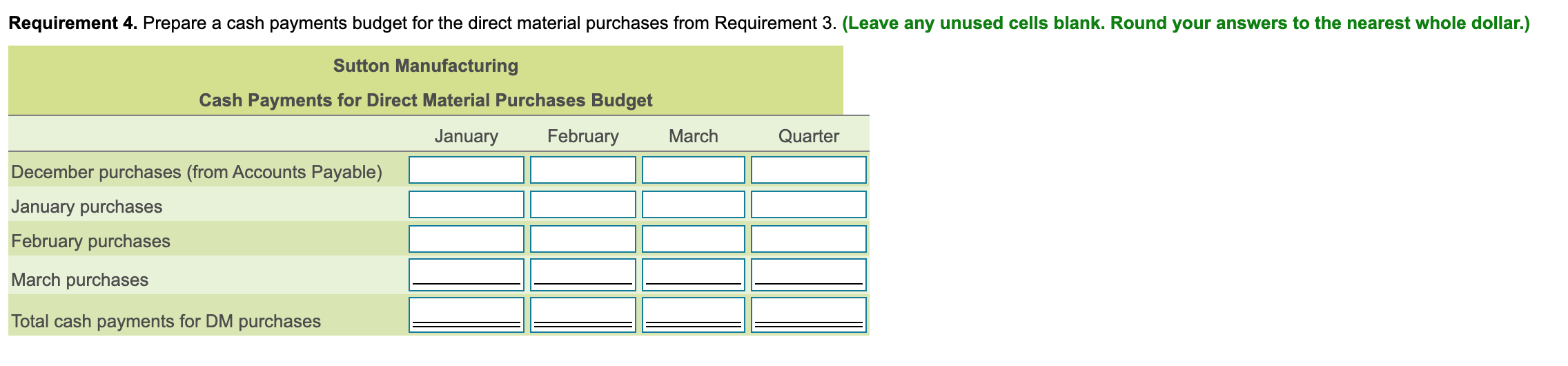 to view additional data.) Requirements Requirement 1. Prepare a schedule of cash