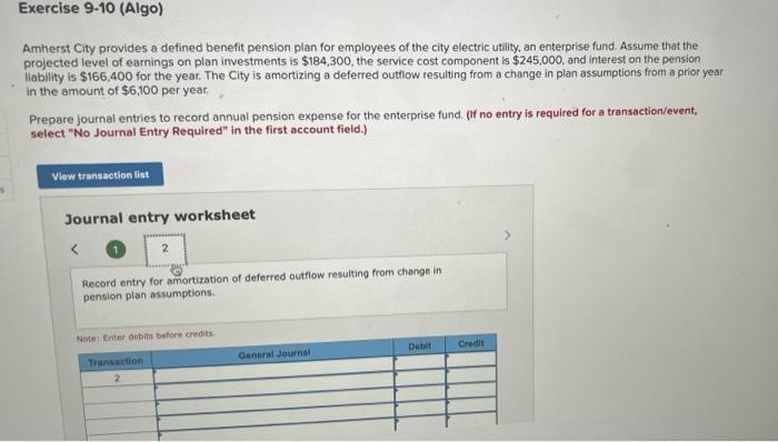 plan for employees of the city electric utility, an enterprise fund. Assume