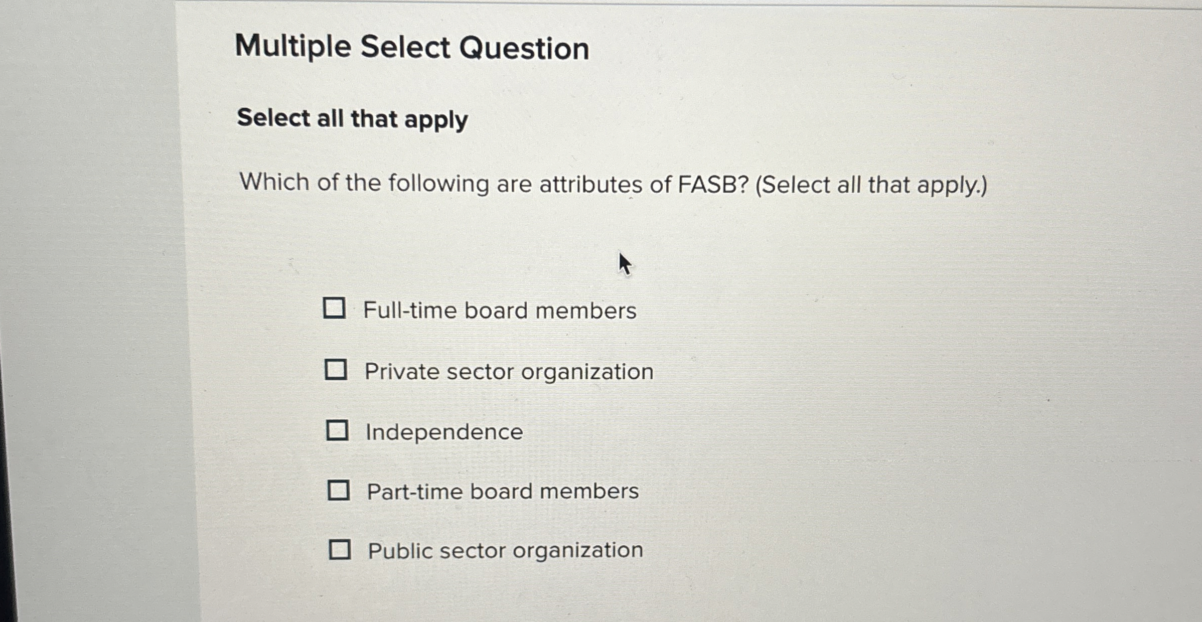 Multiple Select Question Select all that apply Which of the following