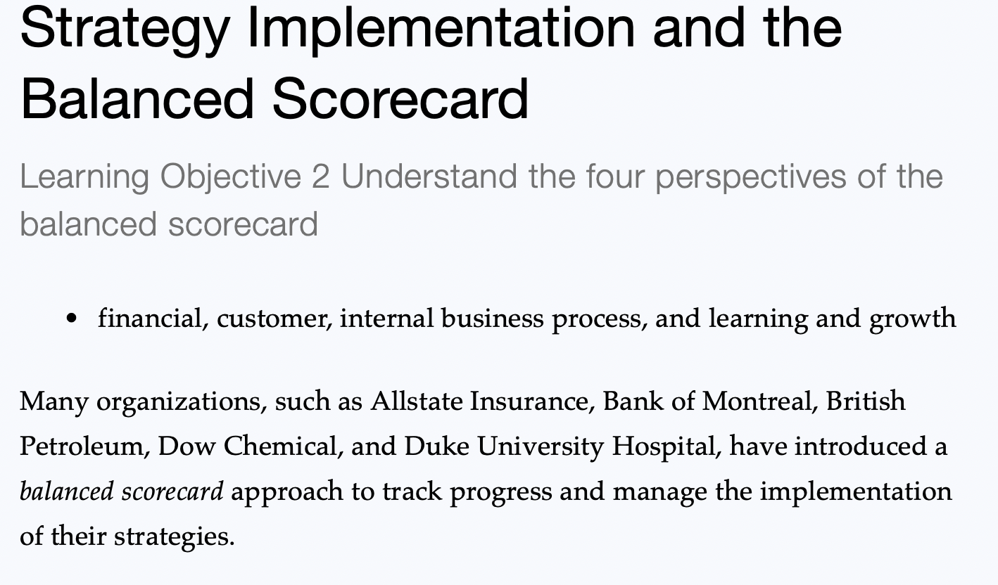 a strategy map of objectives.. 2. Label the 4 perspectives appropriately. Balanced