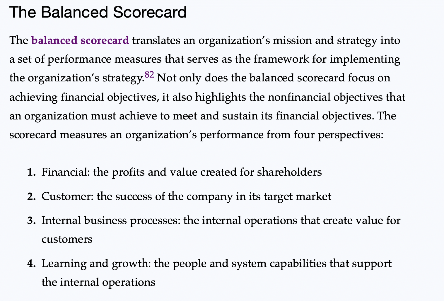 Scorecard Illustrated Exhibit 13-3 The Balanced Scorecard for Chipset, Inc., for 2020