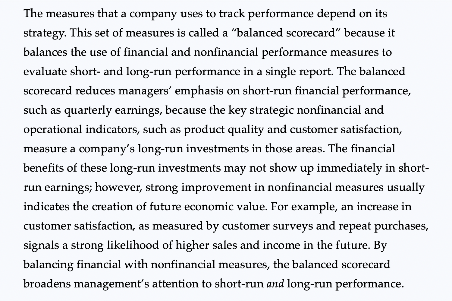 Strategy Implementation and the Balanced Scorecard Learning Objective 2 Understand the four