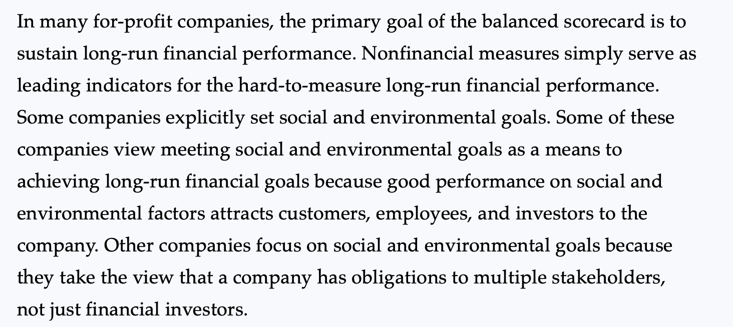 perspectives of the balanced scorecard - financial, customer, internal business process, and