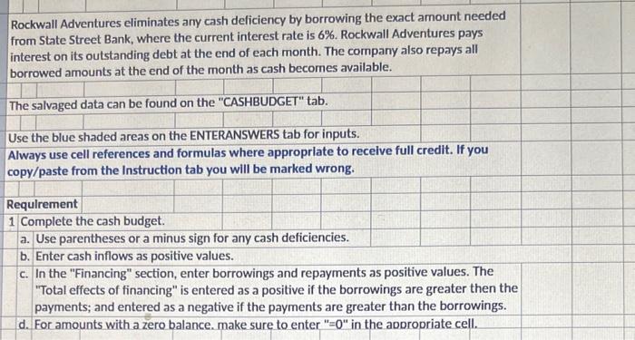have and i needed done in excel with the work shown please