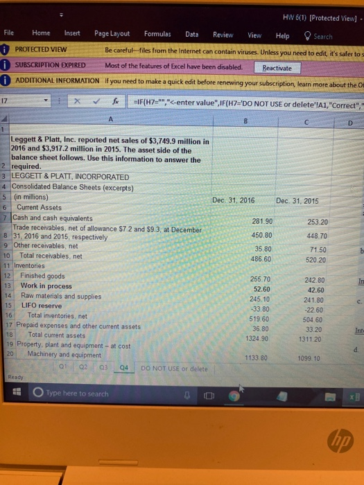  HW 6(1) [Protected View] - File Home Insert Review Page Layout
