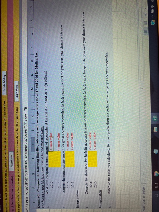 Formulas Data View Help Search O PROTECTED VIEW Be careful-files from the
