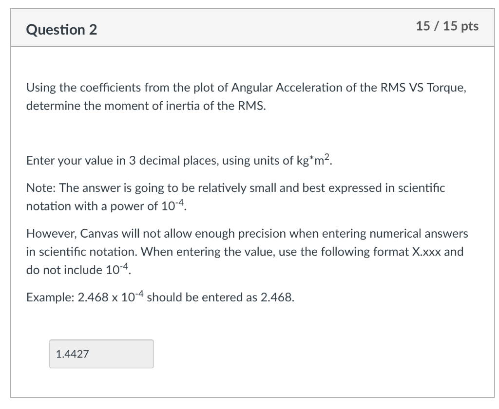and with RMS+ ring and subtract the RMS from question 2 to