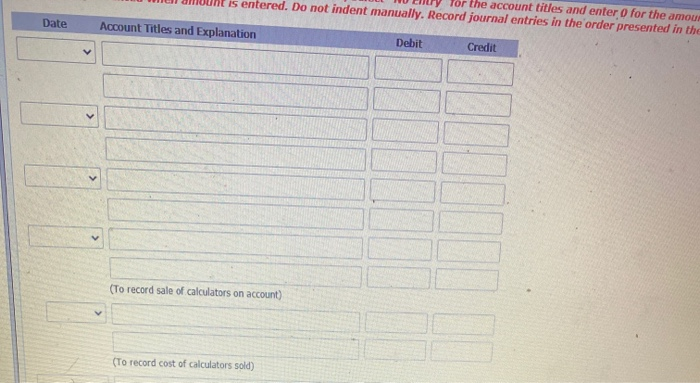 1, Office Depot had an inventory that included a variety of calculators.