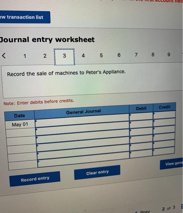 2020 April 10: Received an order from Peter's Appliances, a wholesaler, for