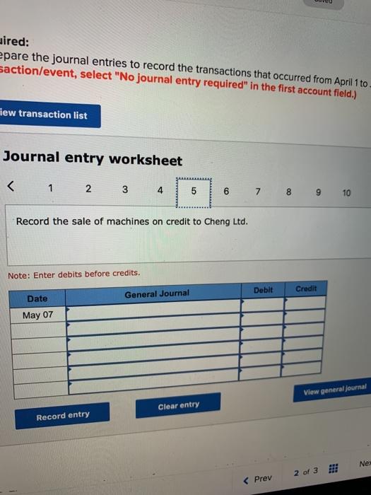 May 1: The purchasing manager of Peter's Appliances visited Icerene's factory and