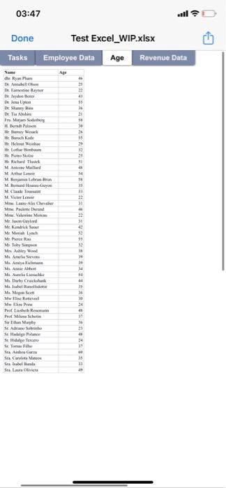 functions and formulas instead of manipulating data manually. 03:47 Done 6 Tasks