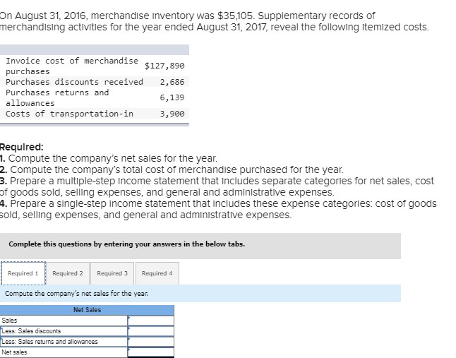 P4 Valley Company's adjusted trial balance on August 31, 2017, its fiscal