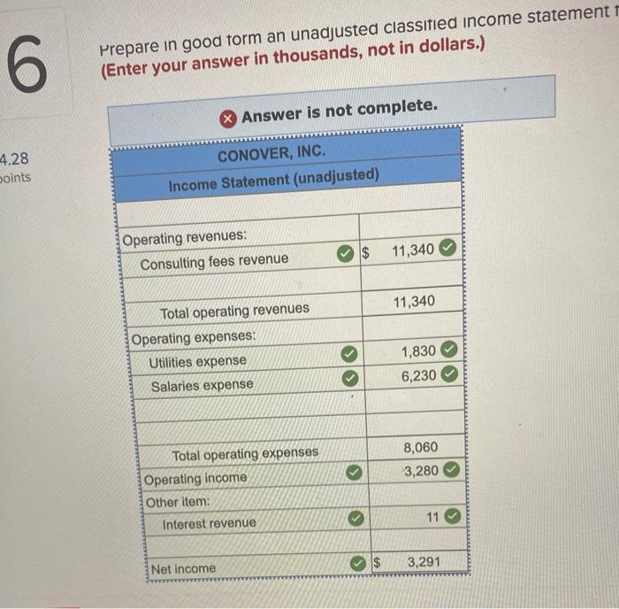 (beginning of its fiscal year). Conover, Inc. a financial services consulting firm,