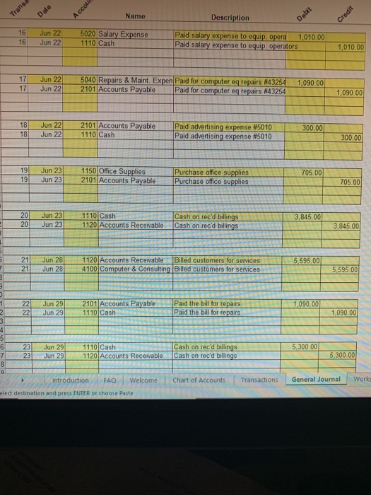 21412 Accum. Depr.-Building 1510 Land 42101 Accounts Payable 5 2102 Advanced Payments