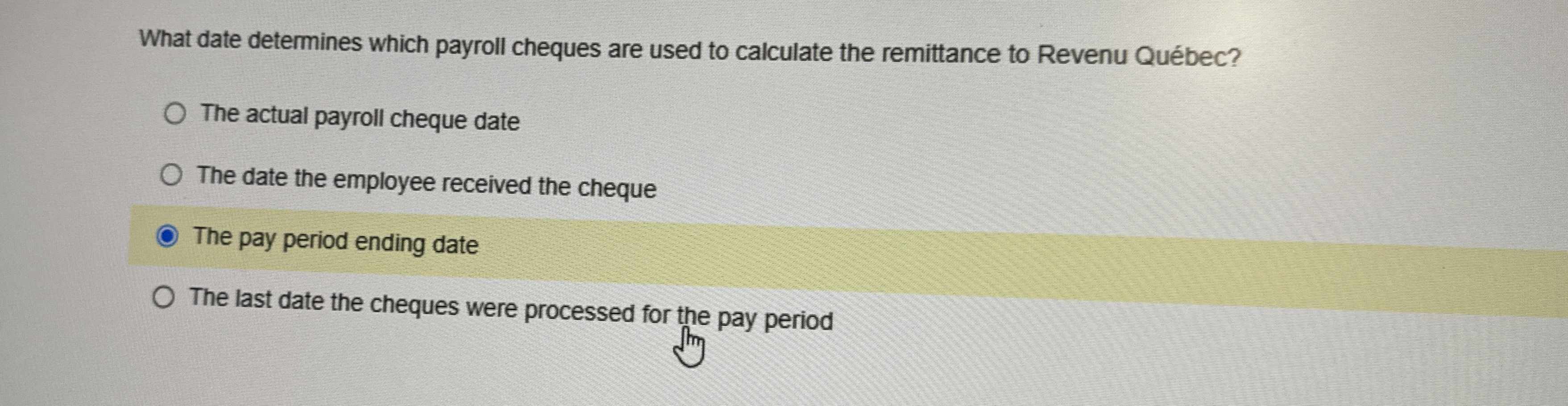  Which box What date determines which payroll cheques are used to