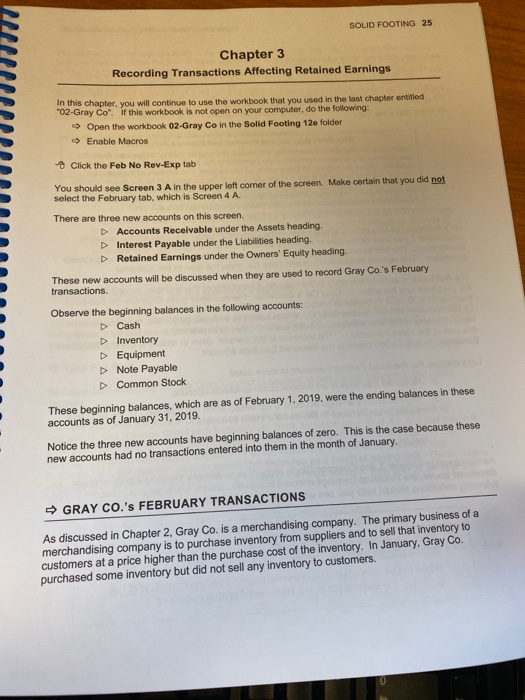 Macros Click the Feb No Rev-Exp tab You should see Screen 3