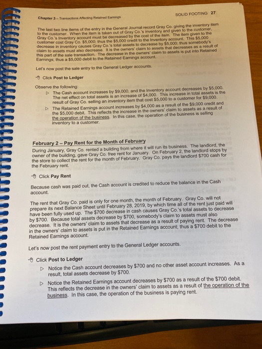 you did not select the February tab, which is Screen 4 A.