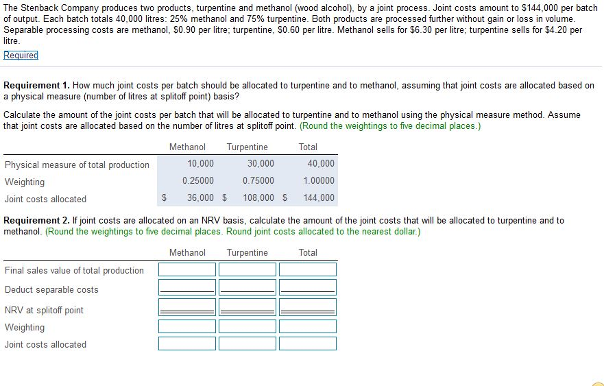  Required 1. How much joint costs per batch should be allocated