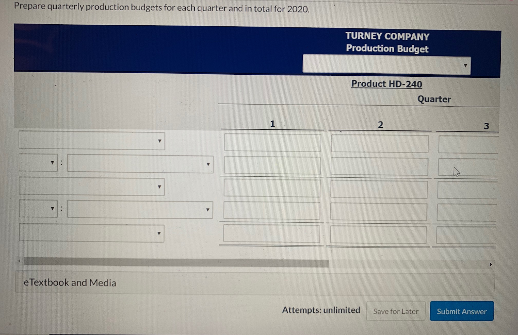 produces and sells automobile batteries, the heavy-duty HD-240. The 2020 sales forecast