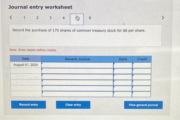 stock have been issued. The following transactions affect stockholders' equity during 2024: