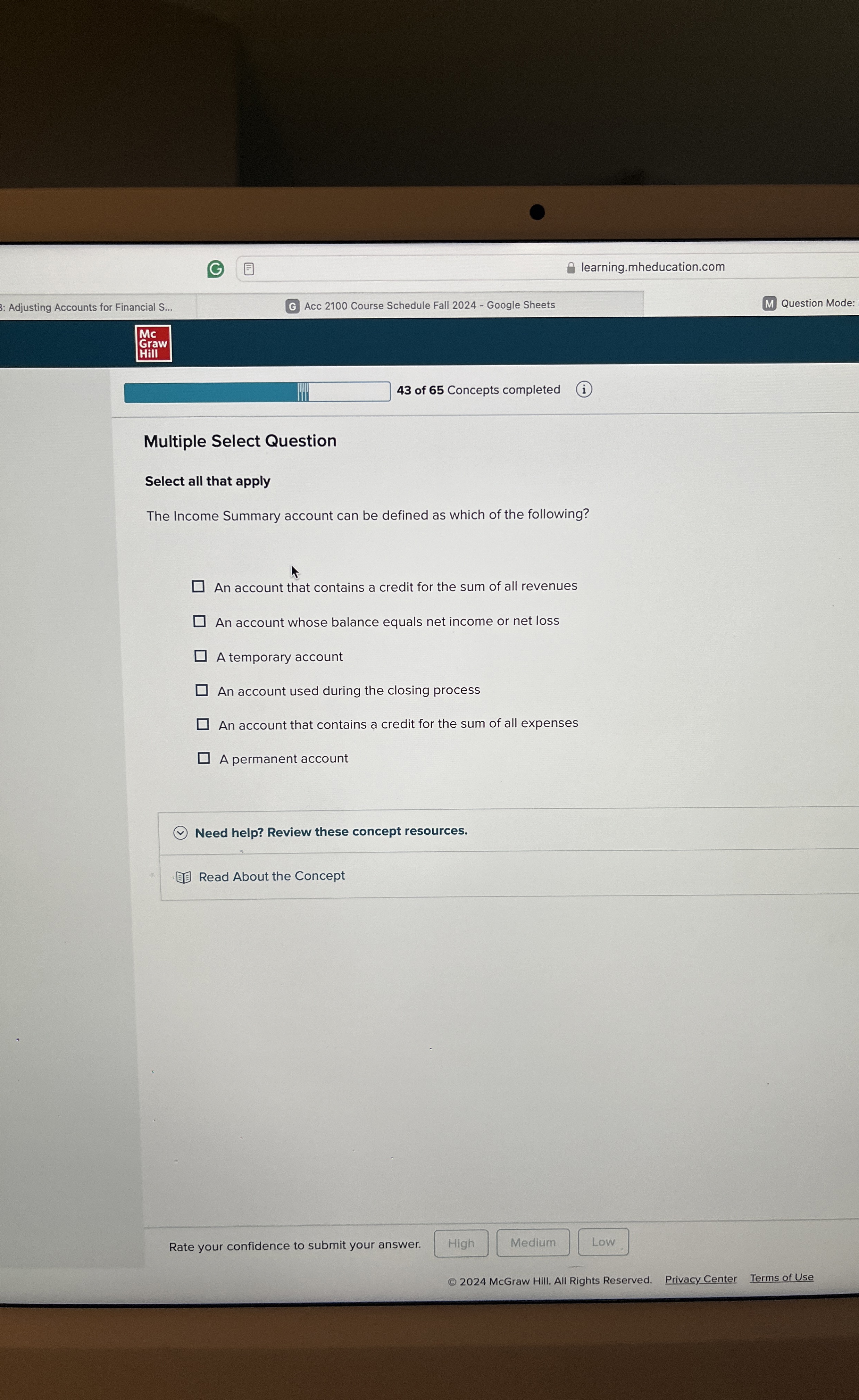  Multiple Select Question Select all that apply The Income Summary account