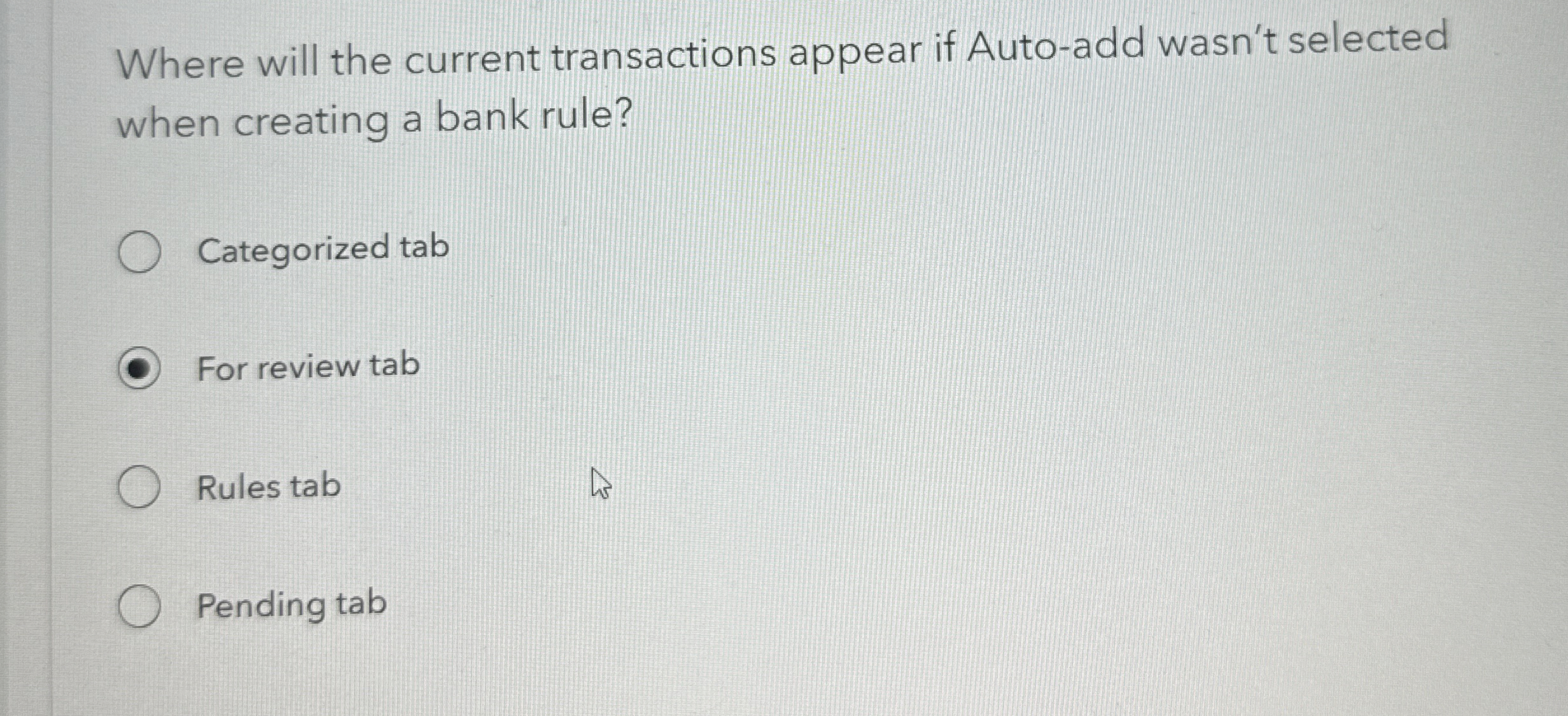  Where will the current transactions appear if Auto-add wasn't selected when