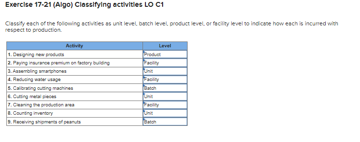 for 17-12 I only need you to answer #8 Classify each of