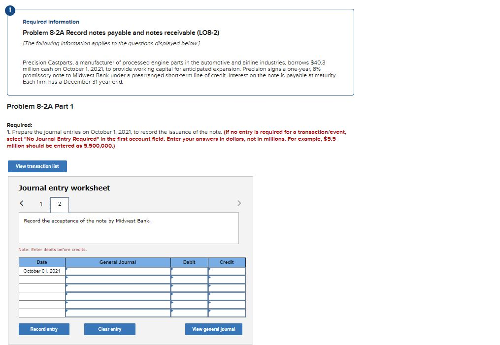 [The following information applies to the questions displayed below.] Precision Castparts, a