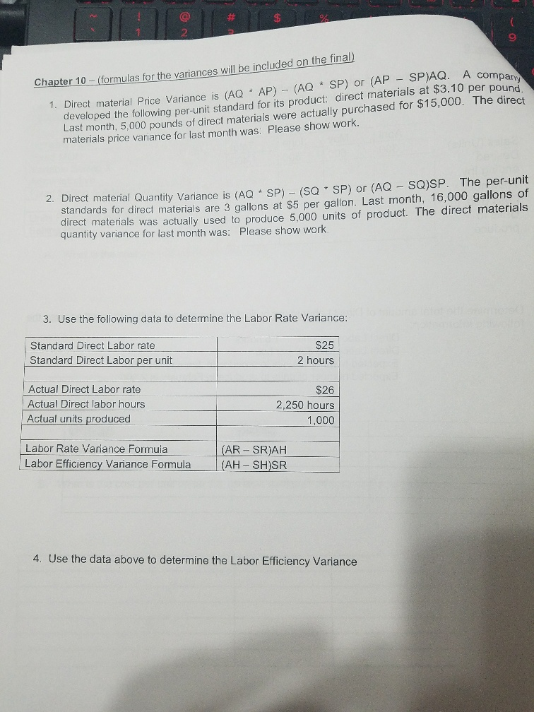 2 9 Chapter 10 (formulas for the variances will be included