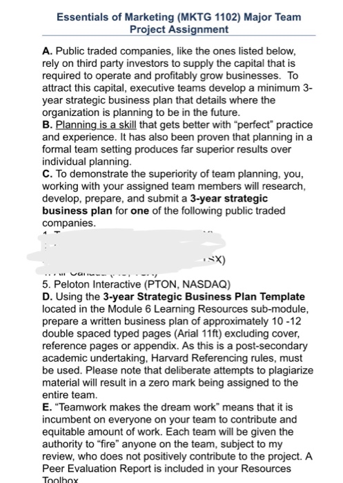  marketing question and can u make 3 year plan on (peloton