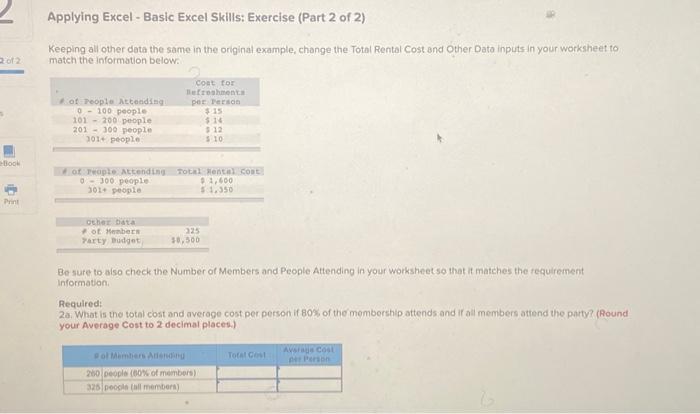  Applying Excel - Basic Excel Skills: Exercise (Part 2 of 2)