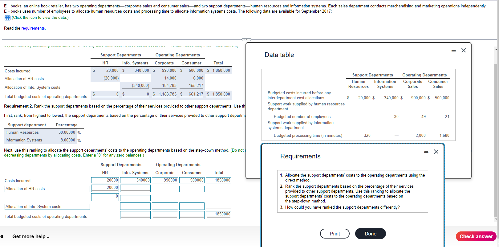  Please help with requirement 2 and 3 