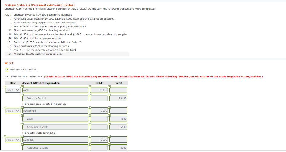 Need Part b and c completed please Problem 4-05A 2-9 (Part