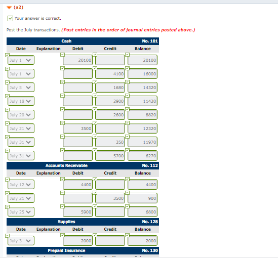 2020. During July, the following transactions were completed. July 1 Sheridan invested
