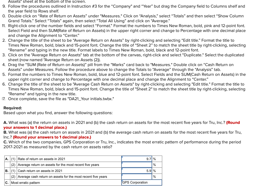 to draw conclusions about the information they contain. If you haven't completed
