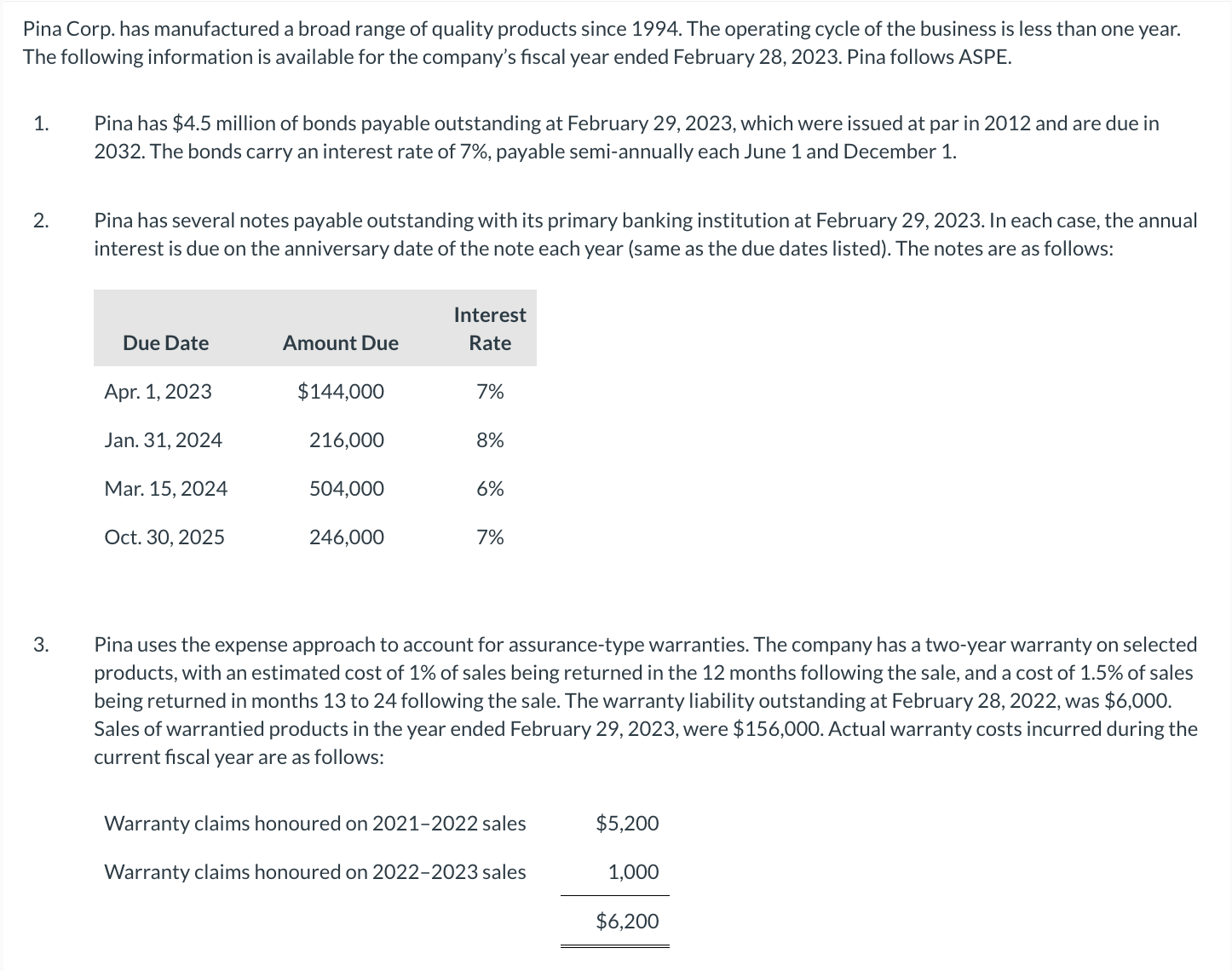 Please prepare current liability section (a) as shown in the picture. Thank