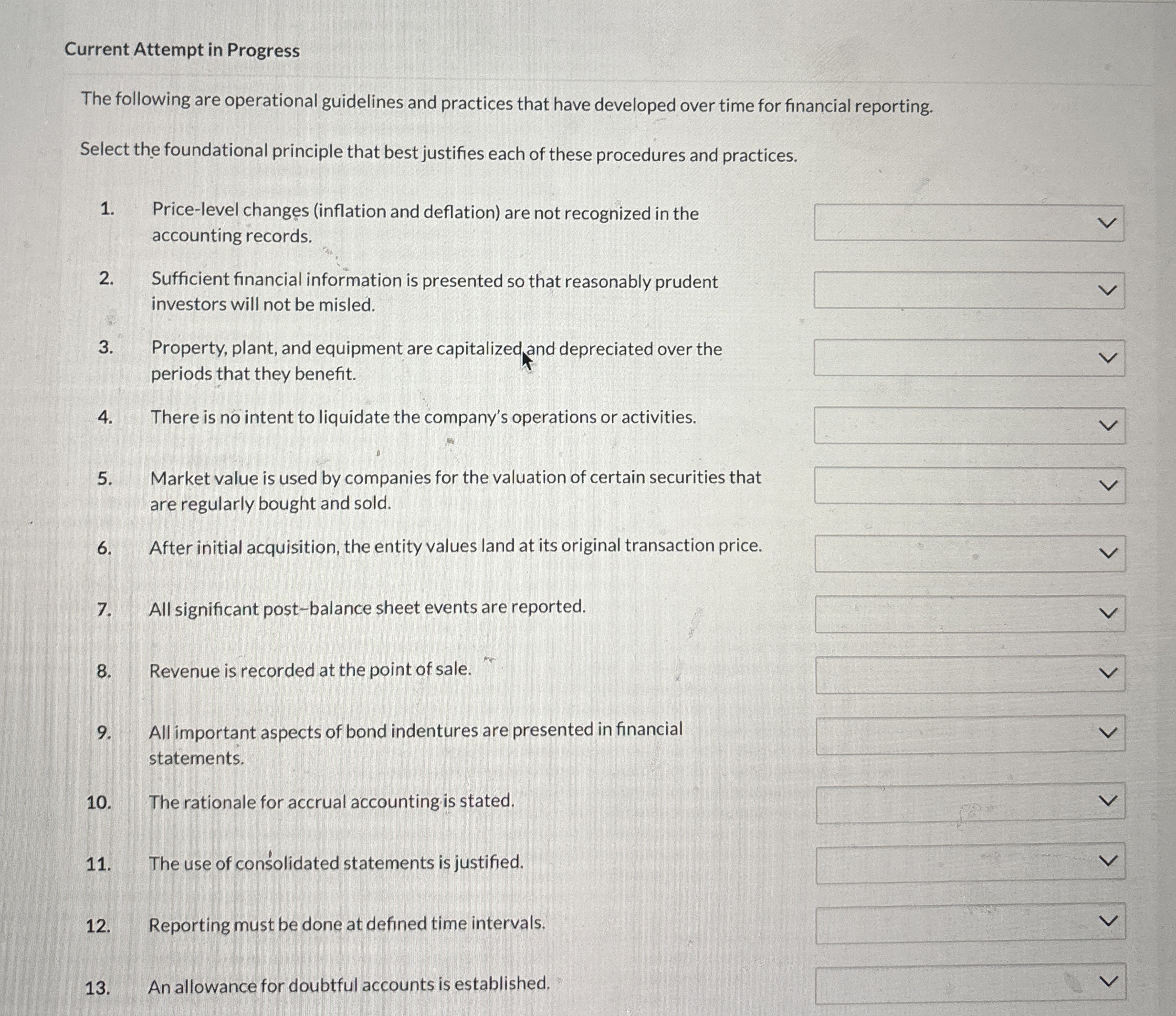  Current Attempt in Progress The following are operational guidelines and practices