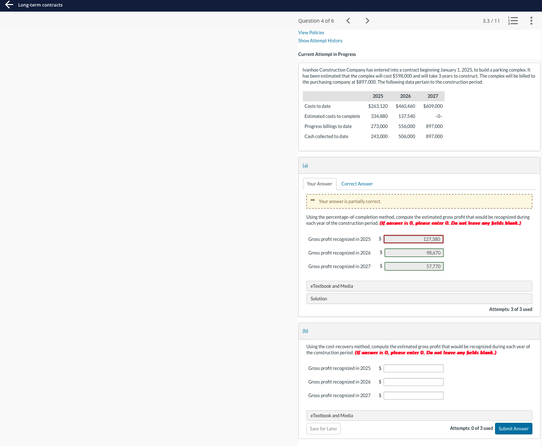  Current Attempt in Progress Ivanhoe Construction Company has entered into a